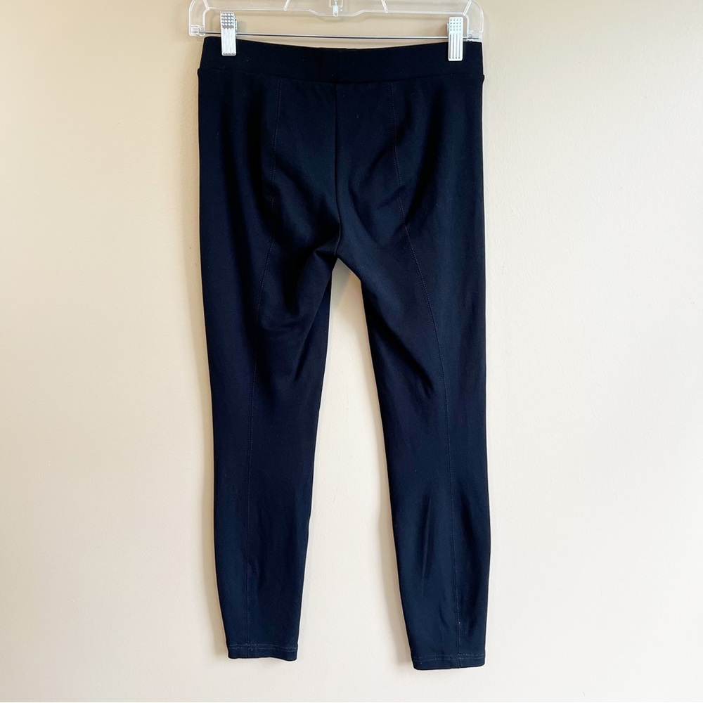 VINCE Ponte Knit Back-Seam Pull On Stretch Legging Pants in black size small - Picture 4 of 6